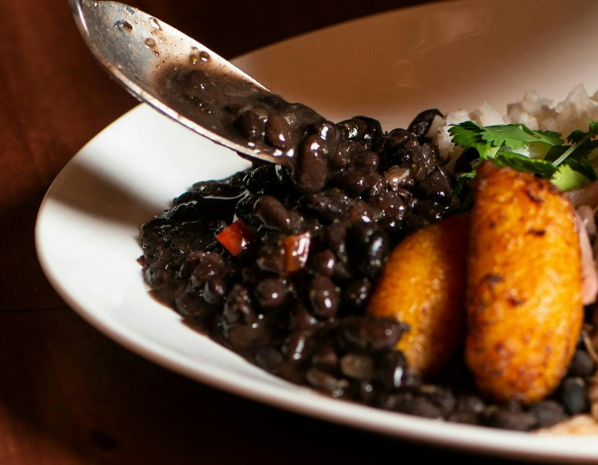 Refried black beans